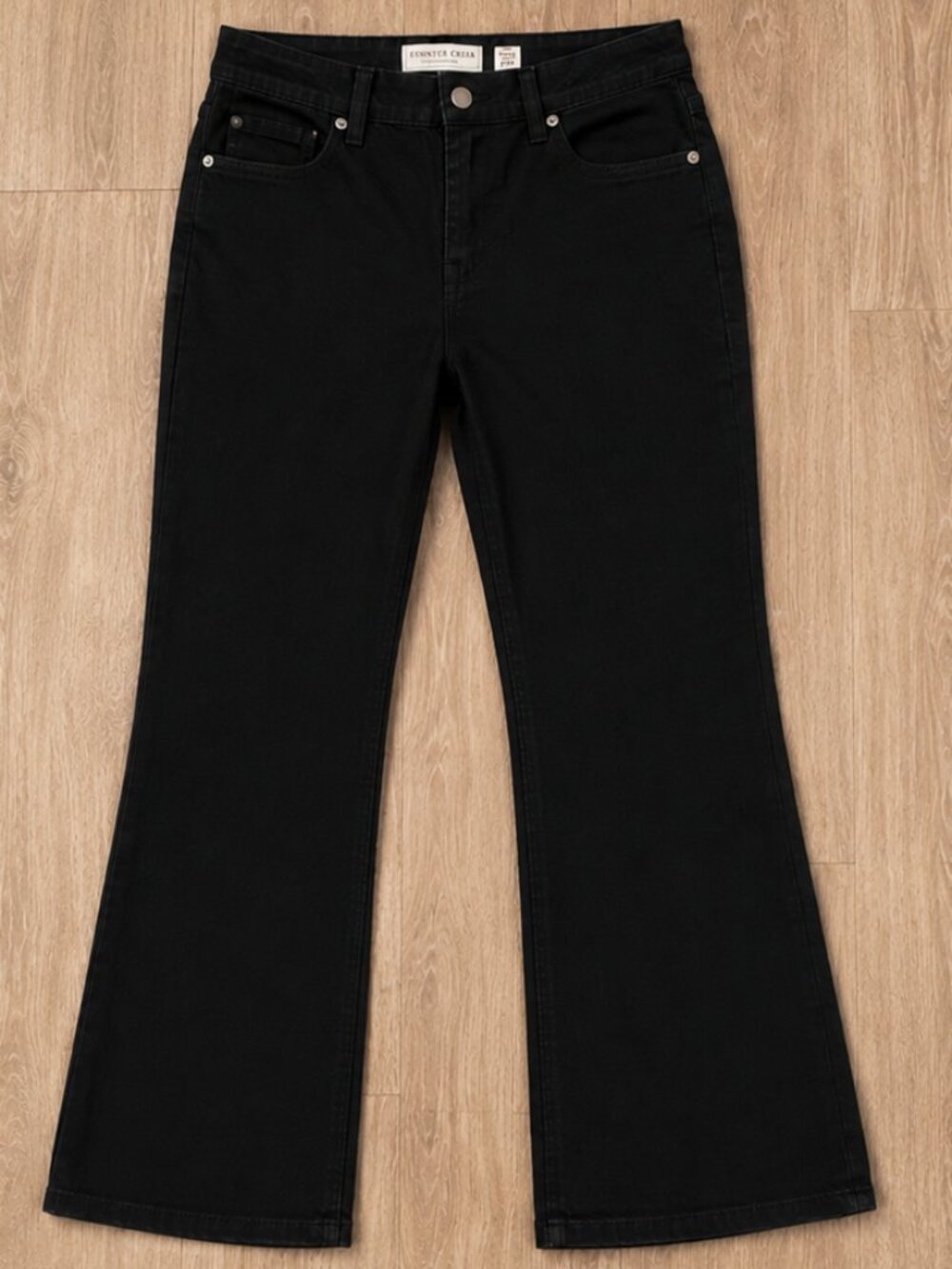 Coldwater Creek Black Slight Flare Jeans Petite 10
